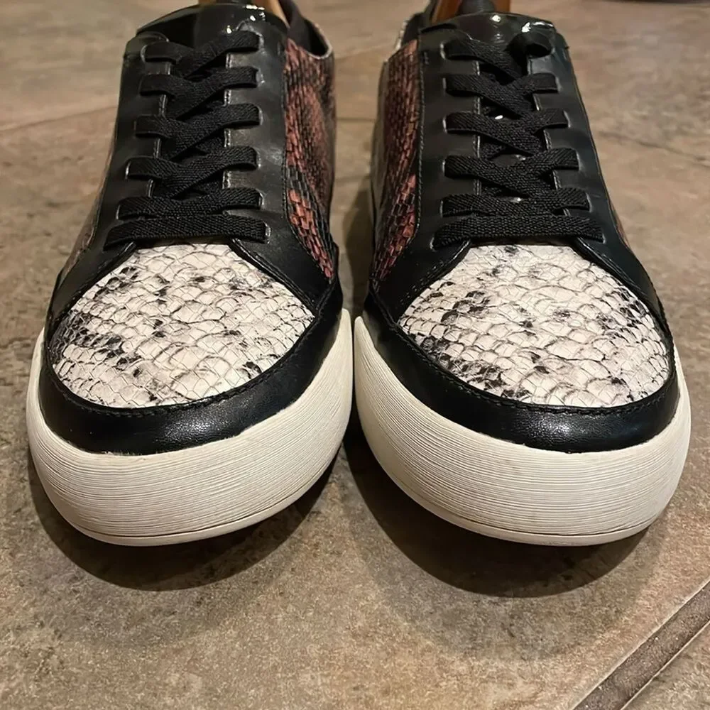 27Edit Naturalizer Valarie Leather Snake Print Sneaker Shoes Womens Size 9M